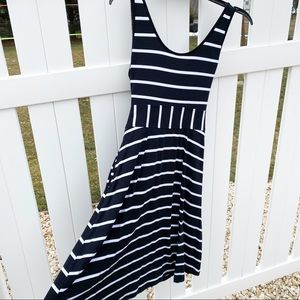 NWT Apt. 9 Black White Striped Casual Midi Dress